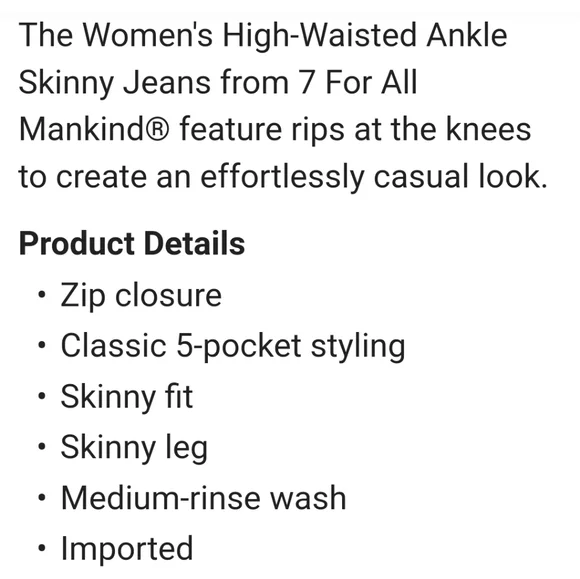 🆕️ 7 For All Mankind